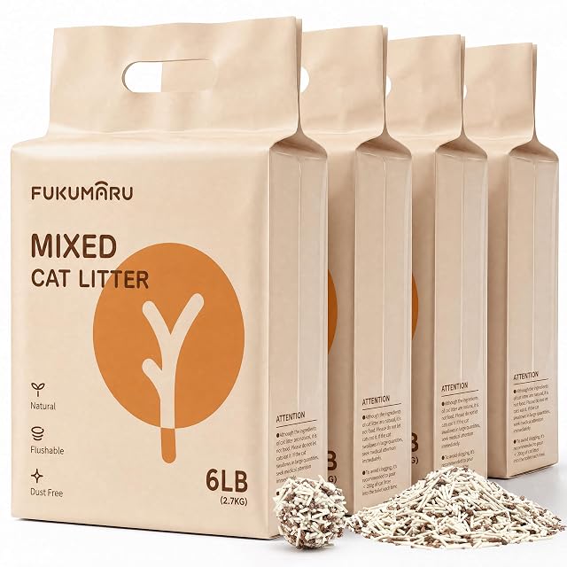 FUKUMARU Katzenstreu aus Tofu und Apfelholz im Sack
