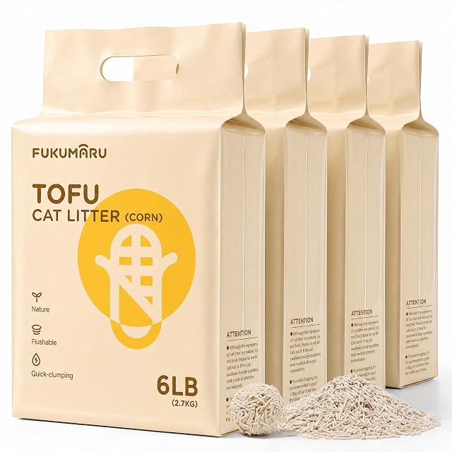 FUKUMARU Katzenstreu aus Tofu und Mais im Sack zu 10,8 kg