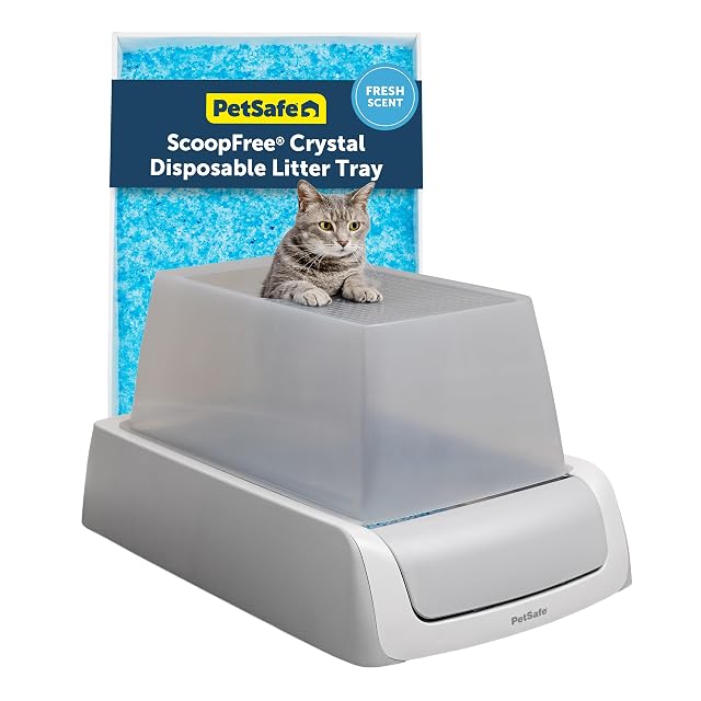 PetSafe ScoopFree Ultra selbstreinigende Katzentoilette mit Haube und Einstieg von oben